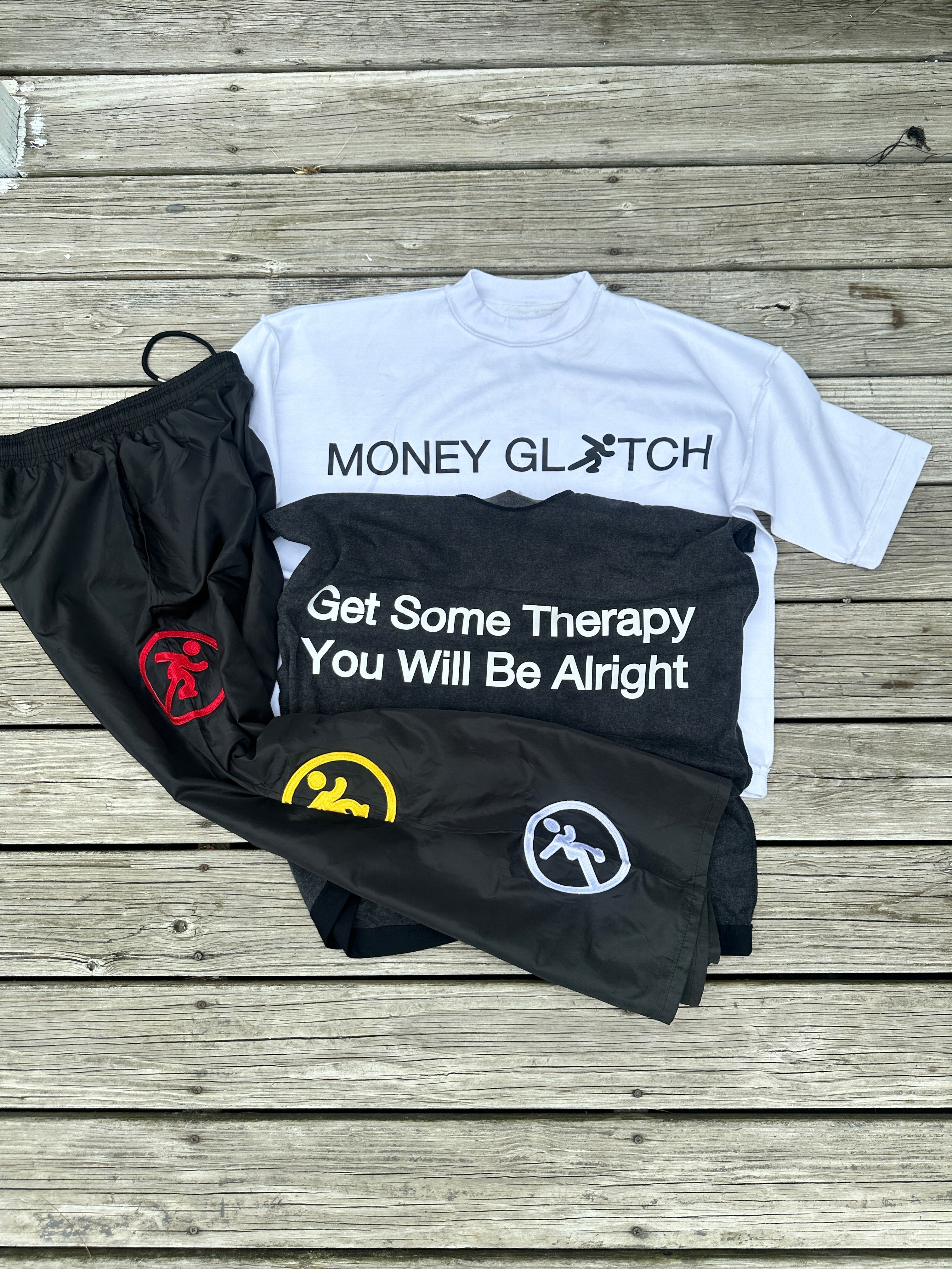 Black Running man pant