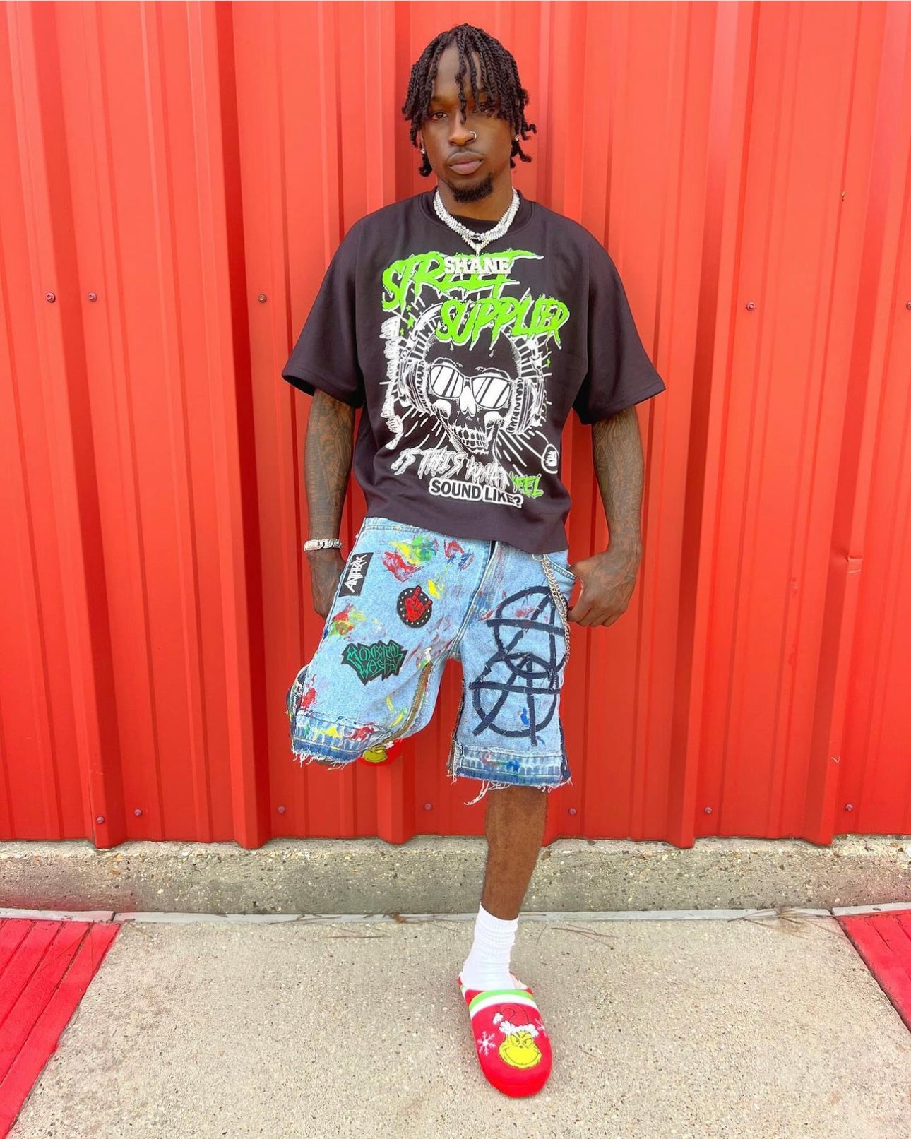 Street Supplier Green font T-shirt